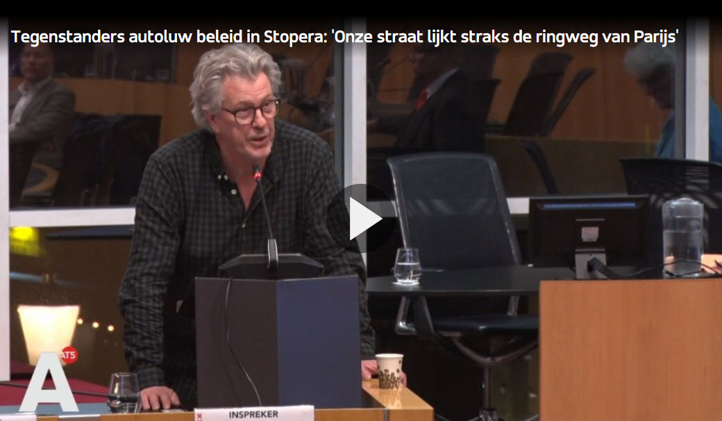 AT5: Tegenstanders autoluw beleid in Stopera: ‘Onze straat lijkt straks de ringweg van Parijs’