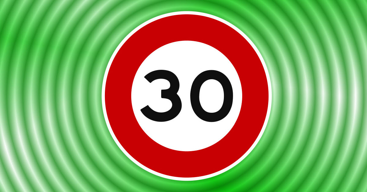 30 km in de stad