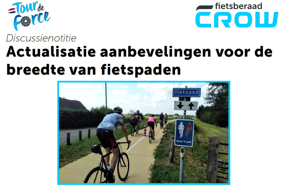 Breedte van fietspaden | CROW-Fietsberaad