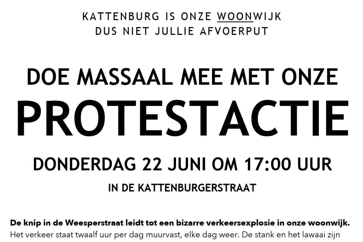 Protestactie Kattenburgerstraat